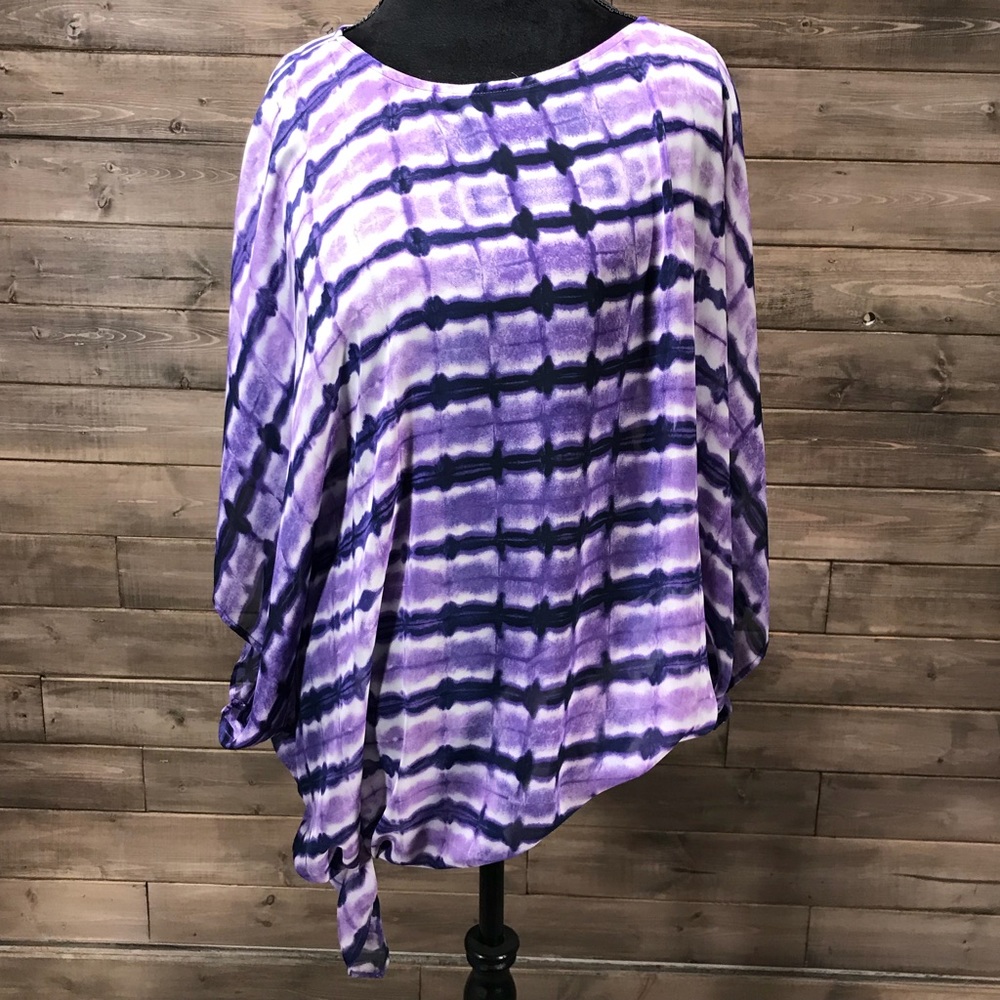 Chico’s Asymmetric Poncho with Side Tie